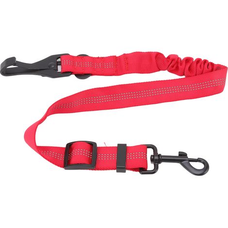 Ceinture de sécurité pour chien, réglable, réfléchissante, ultra-résistante à la traction, laisse de sécurité rouge pour les promenades en voiture (1/5)