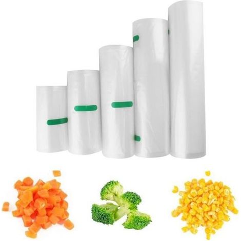 Sacs Sous Vide Gaufrés 25 X 500 cm, pour Machine Mise Sous Vide Sachet, sac réutilisable de stockage d\'épargnant de nourriture (1/4)