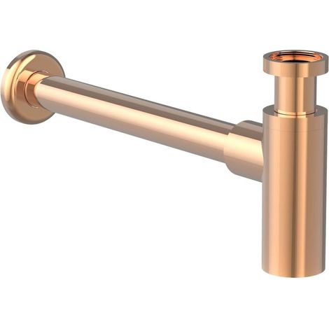 ROCA A5064070RG AQUA Basic Sifón Mural Cilíndrico de 1 1/4" Lavabo Tubo de 300 Mm Oro Rosa - ref: A5064070RG (1/2)