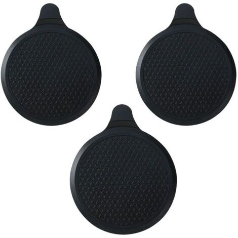 Lot de 3 Bouchons de Vidange en Silicone Diamètre 18.5 cm, Bouchons pour Baignoire, Évier de Cuisine, Lavabo Salle de Bain, Noir (1/4)