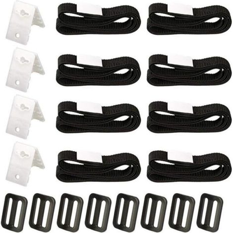 Kit De Fixation Pour Bache Piscine - Sangles Nylon 183 Cm X 2,5 Cm - Pour Enrouleur De Couverture Solaire - 8 Pièces (1/4)
