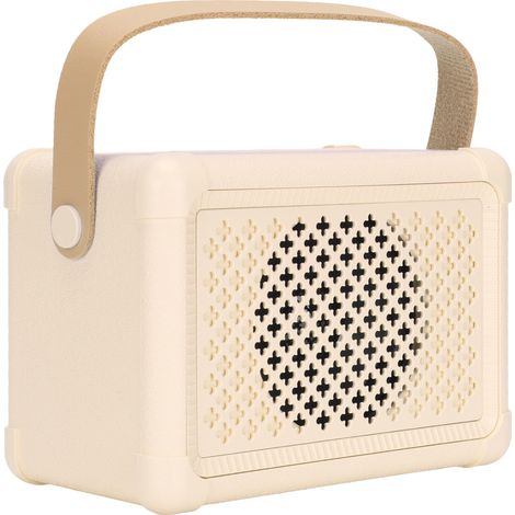 Enceinte Bluetooth rétro HiFi basses faible consommation d'énergie transmission rapide multifonction sans fil jaune (1/5)