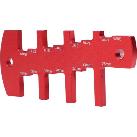 Gabarit de mesure à queue d'aronde en alliage d'aluminium pour table de sciage et de fraisage du bois, échelle standard lisse de 3 à 26 mm, léger et durable pour atelier d'artisanat (1/5)