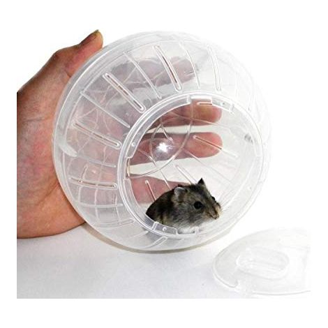 Balle d'exercice Hamster 10cm Boule De Hamster Transparente Roue De Course De Rongeur pour Animaux De Compagnie Mignon Balles De Jogging Jouets pour Souris Gerbille Rat (1/2)