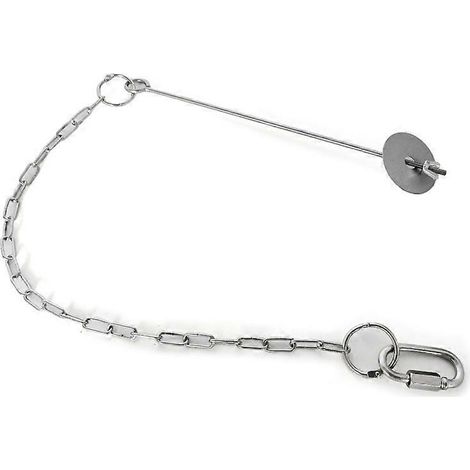 Mangeoire suspendue en acier inoxydable pour oiseaux, distributeur de nourriture pour poules et perroquets, brochette de fruits et légumes, jouet de recherche de nourriture pour animaux de compagnie - (1/5)