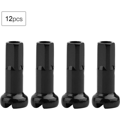 12 Rayons Capuchons en Alliage d'Aluminium 7075 pour Vélo de Montagne VTT, Accessoires Cyclisme (Noir) (1/5)