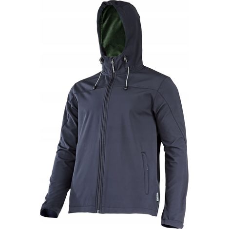 Giacca softshell con cappuccio, nera, "2XL", CE, lahti (1/4)