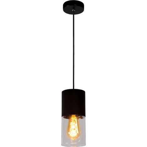 Suspension Lucide Zino verre brun rouille E27 var. Ø10 (1/4)