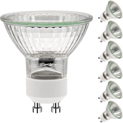 NALOOKAMIC Ampoules GU10 35W, GU10 Ampoules Halogènes,Ampoule Spot AC 230V 35W, GU10 Halogen Ampoules Halogène 2 Broches 35° Angle de Rayonnement 2700K Dimmable Blanc Chaud, Pack de 6 [Classe énergéti (1/5)
