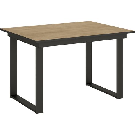 Tavolo allungabile 90x120/180 cm Bandos Quercia Natura telaio Antracite (1/5)