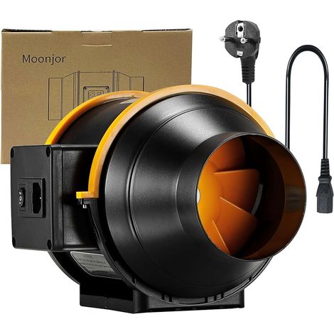 Extracteur d'Air 100mm, Ventilateur d'extraction Silencieux 2-Vitesse, Cordon de 1,5 m pour Salle de Bain, Bureau, Tentes de Plantation (1/5)