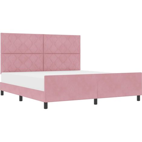 Maison Exclusive - Boxspringbett mit Kopfteil Rosa 180 x 200 cm S (1/5)