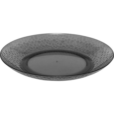 Assiette Estiva, diamètre 27 cm, plastique, gris foncé