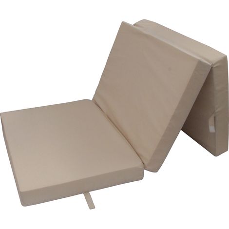 Matelas pliant senior 195x85 cm – Matelas de camping multifonctionnel – Housse lavable avec fermeture éclair – Tissu doux pour la peau – Herlag