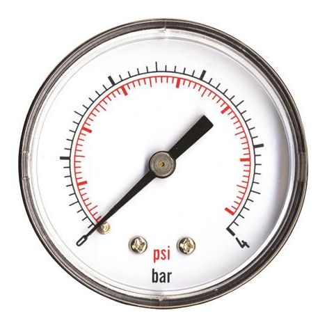 Manomètre sec à raccordement axial Mesure de 0 à 4 bars 801-02