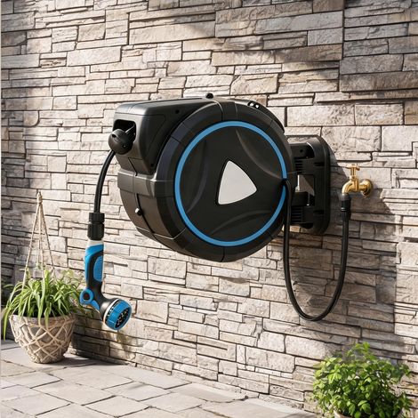 Enrouleur mural automatique avec tuyau extensible 23 m en PVC (1/5)