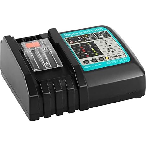 DC18RC Chargeur pour Makita 14.4V  18V Batterie BL1860B BL1860 BL1850B BL1850 BL1840B BL1840 BL1415 BL1430 WddnAot
