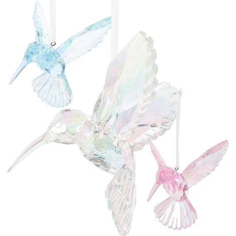 3er-Set Acryl-Kolibri-Anhänger, Kolibri-Anhänger, hängende Vogeldekoration-10x9.5cm (1/4)