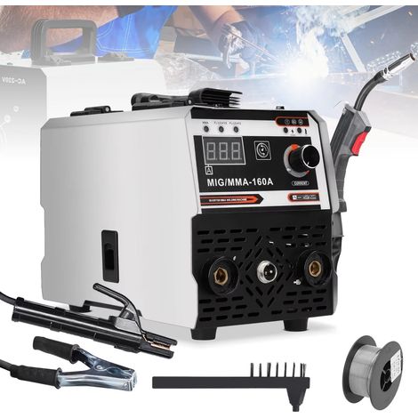 Poste à Souder MIG MMA 2 en 1 Inverter IGBT – Soudeuse Sans Gaz à Fil Automatique pour Métal, Atelier et Bricolage