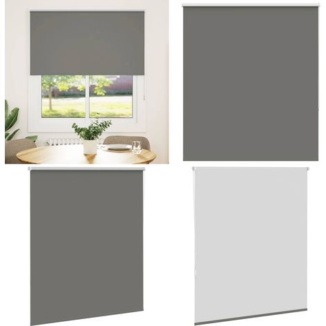 vidaXL Verdunkelungsrollo Grau 135x130cm Stoffbreite 131,6cm Polyester (1/5)