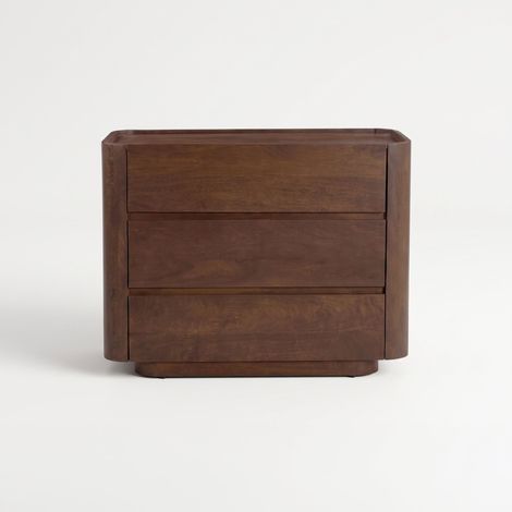 Cómoda Aldo de madera de mango color nogal (1/4)