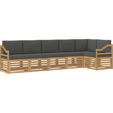 Outdoor-Sofagarnitur 6 stk. 6-Sitzer Weiß und Anthrazit vidaXL (1/5)