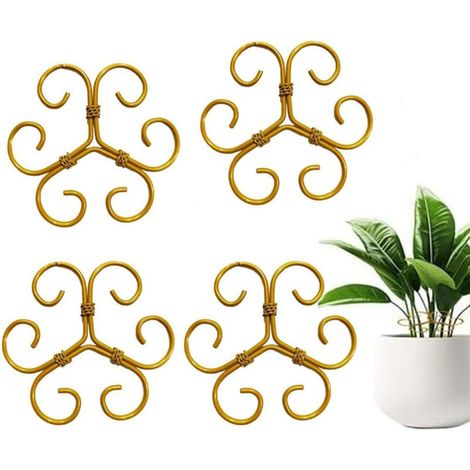 4 pièces Tuteur pour plantes grimpantes - Support en fer, tige ajustable au design unique pour favoriser la croissance des plantes grimpantes de petite et moyenne taille (1/5)