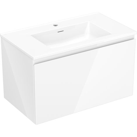 Mexen Orio mobile da bagno 80 cm con lavabo Otis, 1 cassetto, bianco lucido - 91A10-08047-1-BF00-W18M00 (1/5)