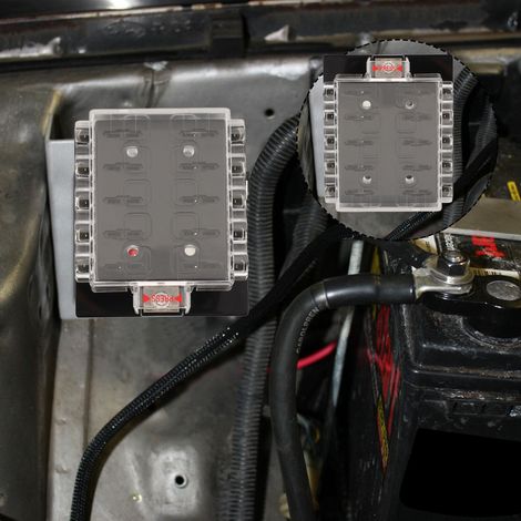 Boîtier étanche ATC/ATO pour fusibles à lames automobiles 12-36 V CC, compatible avec voitures, bateaux, camping-cars, remorques, camions, fourgonnettes, 10 voies (1/5)