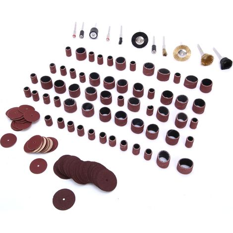 Kit d'accessoires pour outil rotatif (147 pièces) : meulage, polissage et ponçage. (1/5)