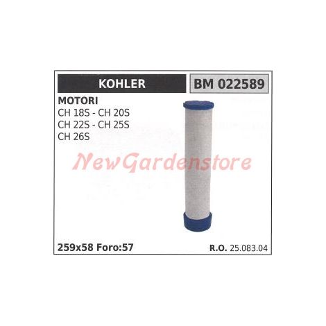 Filtro aria KOHLER trattorino rasaerba CH 18S 20S 22S 25S 26S 022589