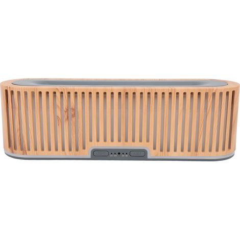 Diffuseur de flamme 200 ml, aspect bois clair, 7 couleurs, lumière d'ambiance, technologie ultra-silencieuse, diffuseur d'huiles essentielles à flamme pour chambre ou bureau, prise britannique 100-240 (1/5)