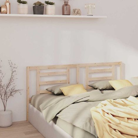 vidaXL Cabecero de cama madera maciza de pino 166x4x100 cm (1/5)