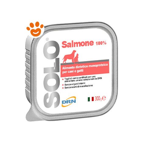 DRN Cane e Gatto Alimento Monoproteico in Vaschetta 300gr Salmone