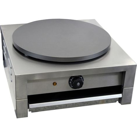 Crêpière professionnelle 40 cm – Plaque en fonte – Thermostat réglable 50 à 300°C – Puissance 3000 W pour cuisson rapide – Gt Catering