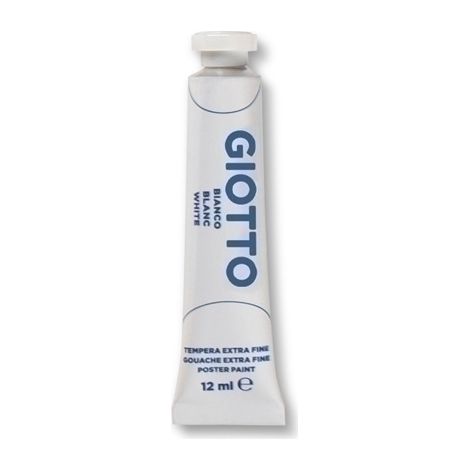 TEMPERA GIOTTO 12 ml (tubo)  BLANCO - Pack de 6 unidades