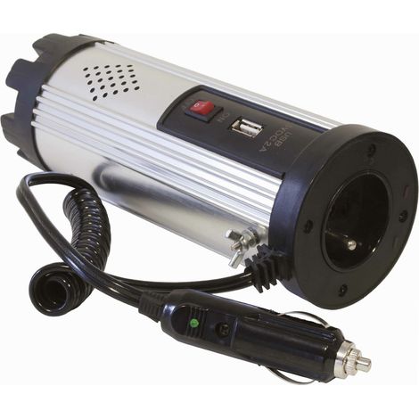Convertisseur de tension 150W 12V-220V – Sortie USB 5V 2.1A – Efficacité > 85% – Compatible avec appareils 220V – Peraline - plus1