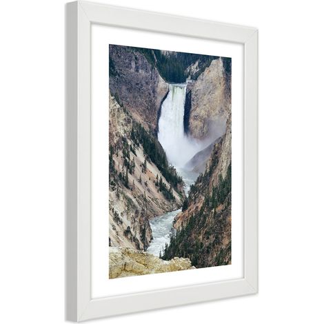 Quadro con cornice, Grande cascata in montagna - 20x30 (1/5)