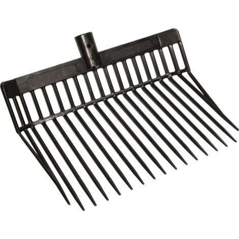 High Quality Manure Fork without Handle with 17 Teeth Various Plastics Increased UV Stability Black