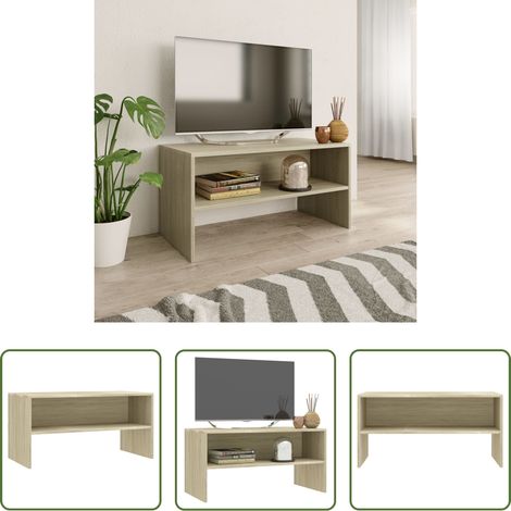 Meuble tv bois - Meuble TV Chêne sonoma 80x40x40 cm Bois d’ingénierie (1/5)
