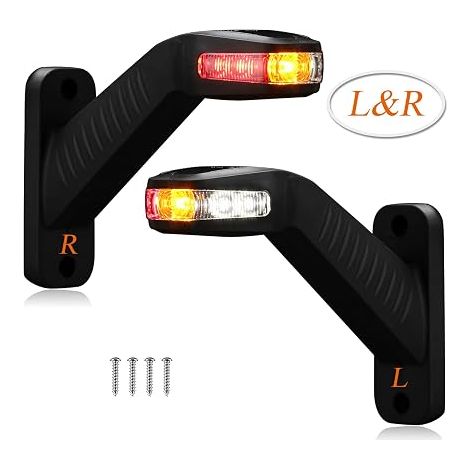 LED Rubber Side Marker Light 12 V 24 V Waterproof LED Side Marker Lights for Trailer Truck Caravan (1/4)