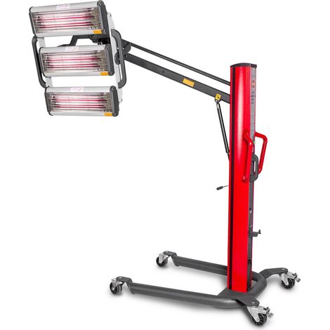 Mw Tools – Sécheur de peinture infrarouge professionnel mobile 3300W – Réglage digital automatique – Température 40-100°C – LD3P