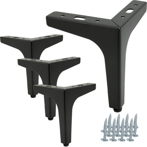 Juego de 4 patas para muebles Anchor negras, altura 15 cm (1/5)