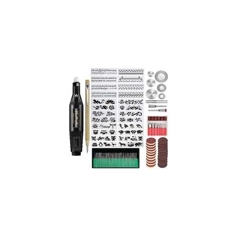 Lntyq Akku-Gravierstift, USB-wiederaufladbares Gravierwerkzeug-Set, Mini-Gravierwerkzeug, tragbarer DIY-Rotationsgravierer für Schmuck, Glas, Kunststoff, Holz und Metall (1/5)
