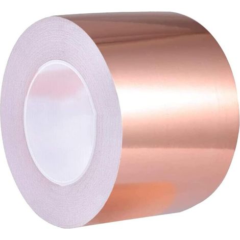120 mmX10M Kupferband Schneckenabwehr, Effizient EMI Kupferfolienband Gegen Schnecken Nacktschnecken, Verdicken Kupferfolie Selbstklebend Mittel Bekämpfen Schnecken Alternative zu Schneckenkorn (1/5)