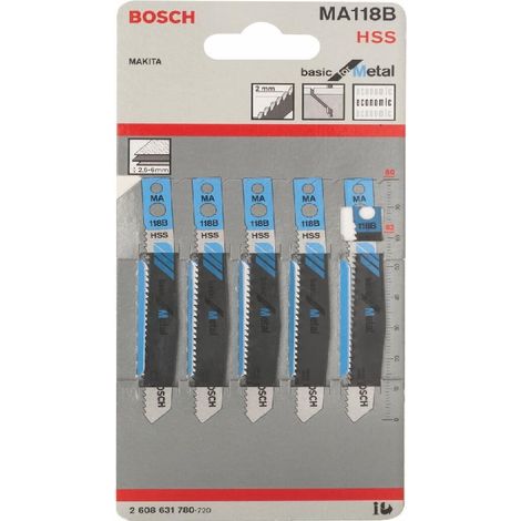 BOSCH MA 118 B BASIC  METALLO, 5 PZ.