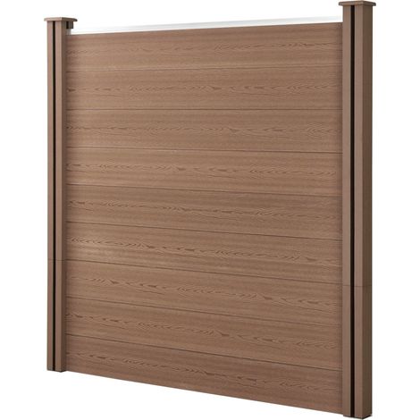 Valla de jardín, cortavientos de madera compuesta (wpc) marrón 183 x 187 cm 030001477 (1/2)