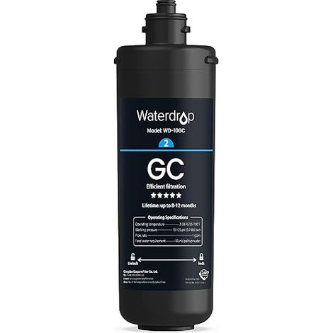 Waterdrop WD-10GC Under Sink Water Filter Replacement for Waterdrop TSA & TSB 3-Stage Under Sink Water Filter System (1/5)