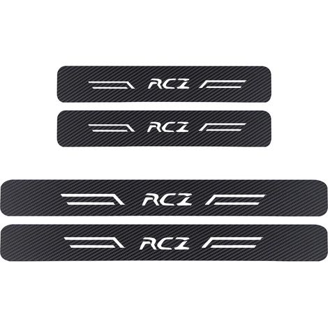 (Logo rouge,fibre de carbone noire) Seuil de porte autocollant en fibre de carbone pour Peugeot 2008,3008,4007,4008,5008,Boxer,Expert,GT Line,GTI,Ion,RCZ (1/3)