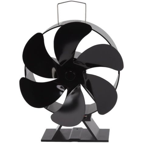 QORVA- Ventilateur de cheminée à 6 pales, Module thermoélectrique, poêle à bois, Circulation de l'air alimenté par la chaleur pour la maison